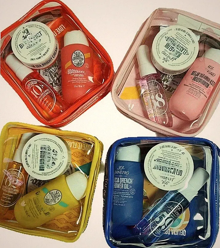 Sol de Janeiro Bath Accessories Set Salted Caramel Multi-Color Travel Size